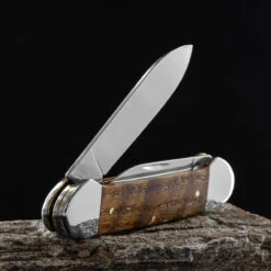 Case Canoe Yellow Curly Oak Folding Knife -Outdoor Equipment Store CA47126.4 37567.1696507507