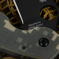 Spyderco Mili Digi Camo Black Blade Folding Knife -Outdoor Equipment Store SC36GPCMOBK.3 78866.1695729085
