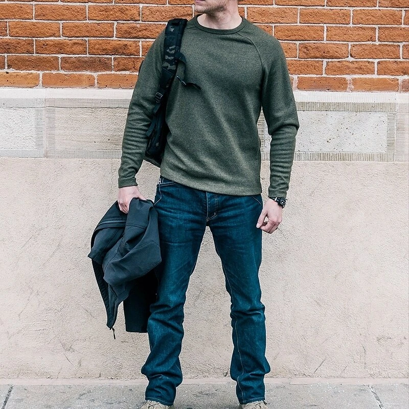 TAD Razor Crew Heather Grey 1 TAD Razor Crew Heather Grey